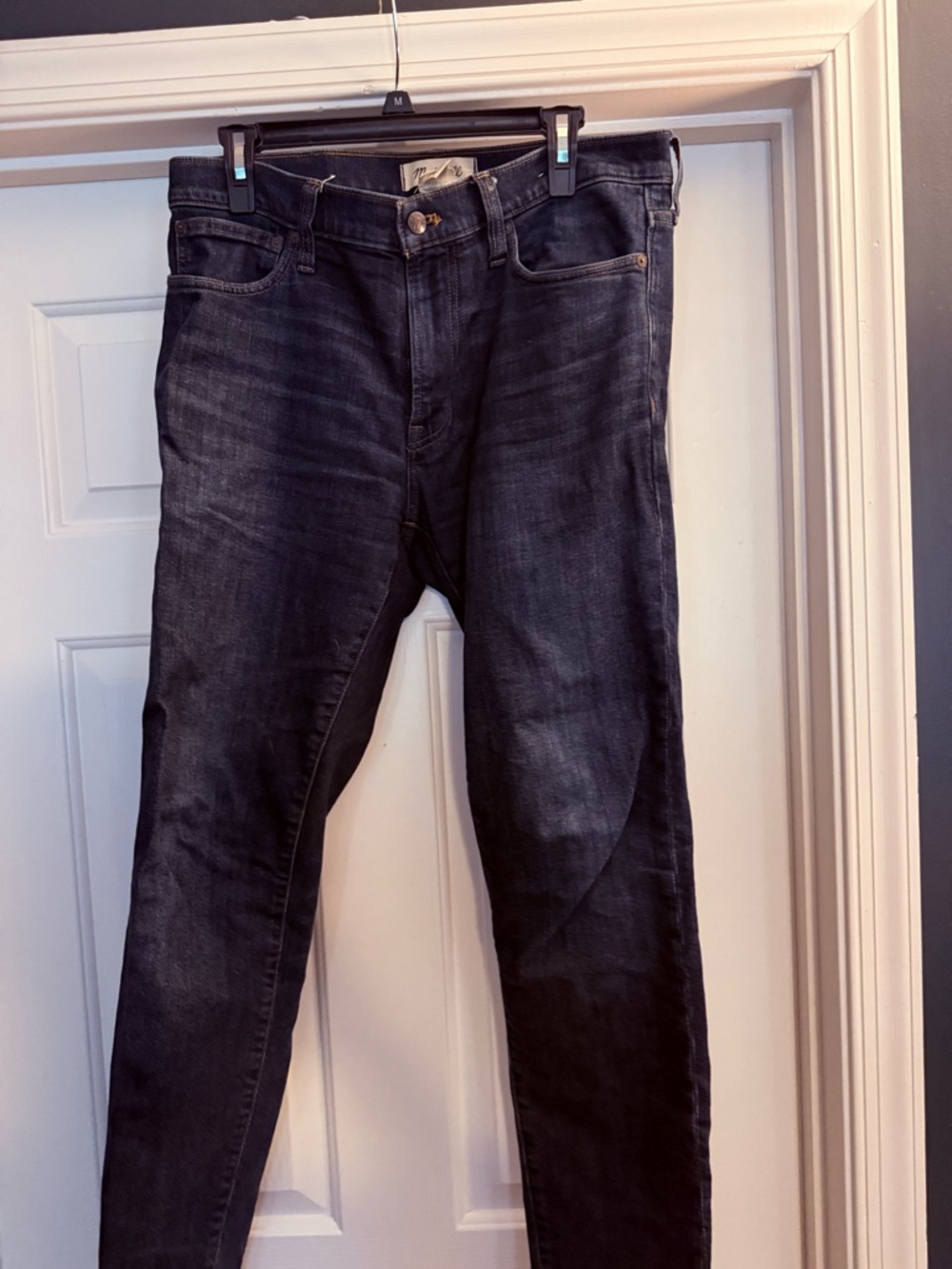 Men's Dark Wash Slim Jeans - Black